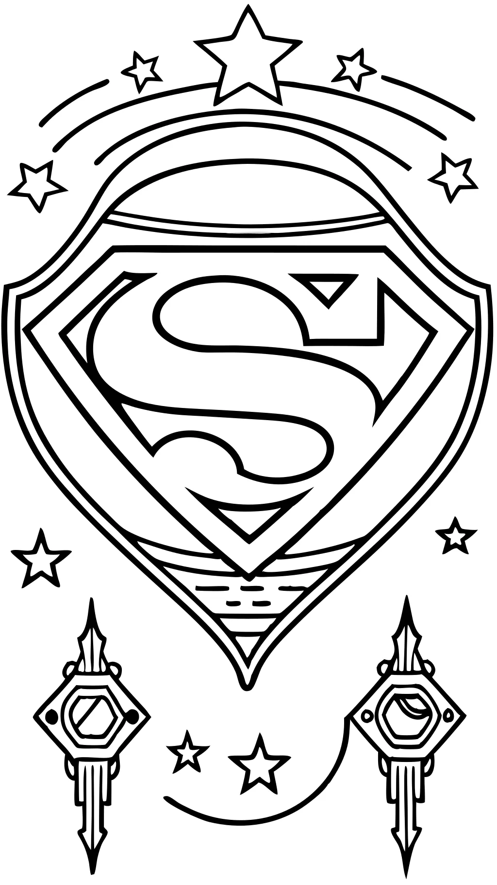 coloring pages of superman logo